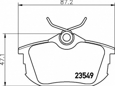 HELLA PAGID 8db355018271 -  Комплект тормозных колодок, дисковый тормоз